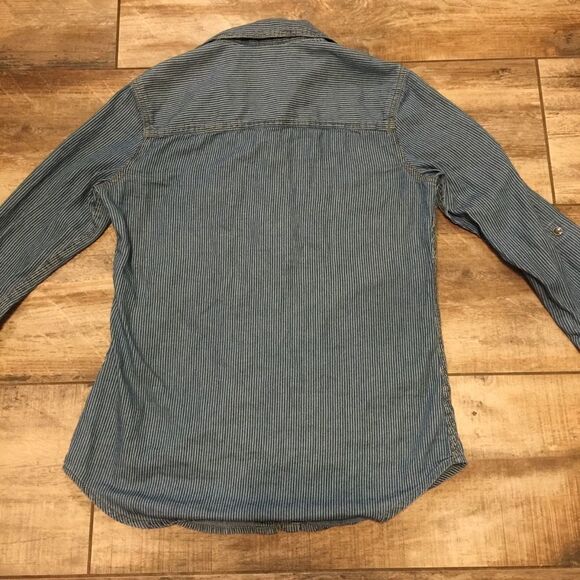 Denim Button Down by Seven7! NWOT! - Picture 4 of 4